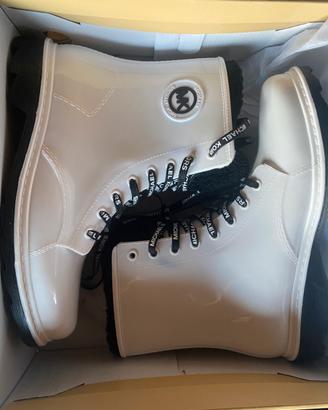 Michael Kors Montaigne White Boots 35 Nuovi