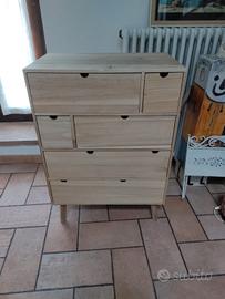 mobiletto cassettiera in legno