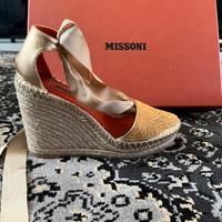 Espadrillas sandali con zeppa Missoni