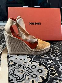 Espadrillas sandali con zeppa Missoni