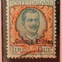 francobollo colonia Eritrea due lire 1925