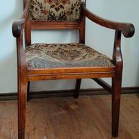 sedia falegnameria con braccioli