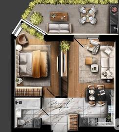 Grazioso bilocale arredato a malnate