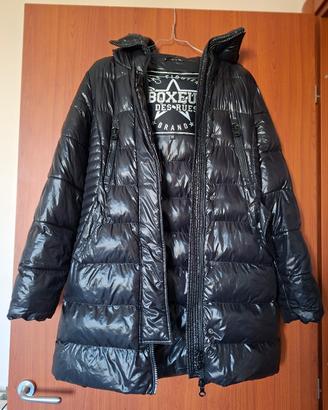 Piumino lungo da donna nero Boxeur
