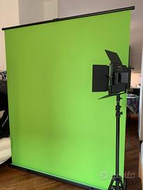 Fondale verde chroma key pull-up Neewer 148×180 cm