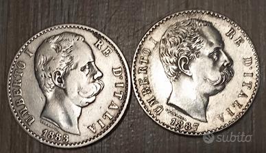 #1939 – Due Monete 2 Lire, Argento Regno Italia