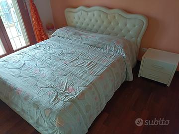 Letto matrimoniale con contenitore e materasso