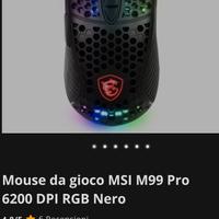 Mouse MSI M99 Pro 6200 DPI