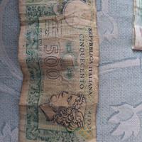 banconota da 500 lire do carta anno1974/79