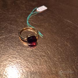 Anello in oro giallo con tormalina naturale