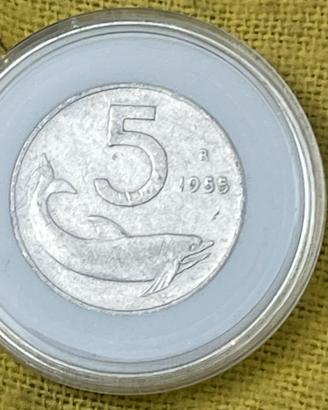 5 e 10 Lire rare del 1955