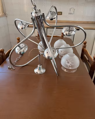 Lampadario anni ‘70 5 luci