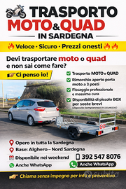 Trasporto moto e quad in sardegna