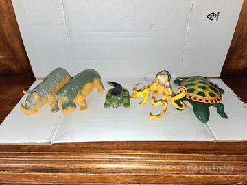 Set 5 animali plastica morbidi 