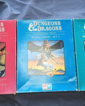 D&D Set Scatola Rossa, Blu e Verde 1985 Italiano