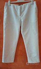 pantalone al polpaccio bianco Max Mara 46 XL