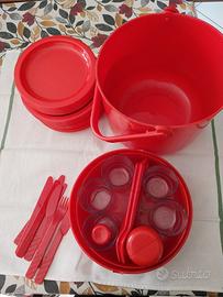 Set Picnic Vintage anni '80 Rosso