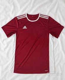 Maglia T-shirt Adidas Rossa Oversize Maniche Corte