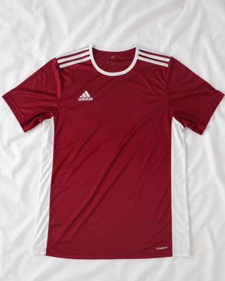 Maglia T-shirt Adidas Rossa Oversize Maniche Corte