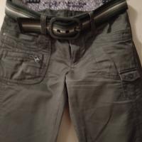 Pantaloni verde militare cotone 100% tg 40