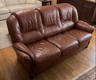 Divano letto Pelle Vintage 3 Posti