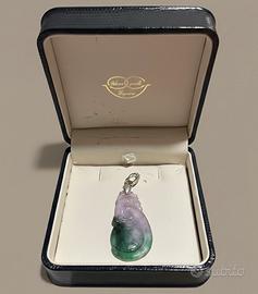 💎 Capolavoro Pendente Giada Birmana e Diamanti