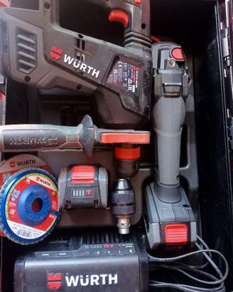 Tassellatore + smerigliatrice Wurth 18v M-Cube