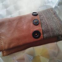 Portatabacco in pelle e tessuto tartan