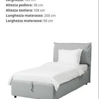 Letto contenitore singolo Gressvick ikea