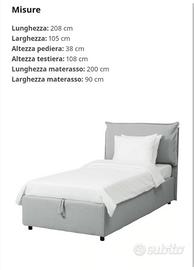 Letto contenitore singolo Gressvick ikea