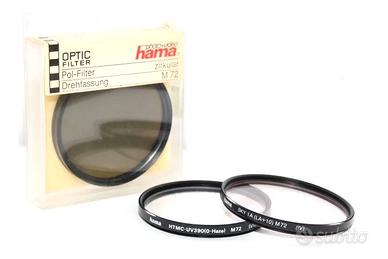 HAMA 3 FILTRI 72mm per Fotografia UV SKYLIGHT POL.