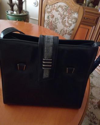 Borsa in vera pelle (nera)