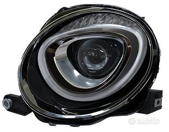 FARO FIAT 500 2015 LENTICOLARE PARABOLA NERA