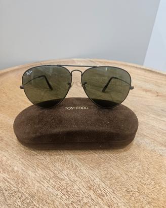 Occhiali da sole Ray-Ban neri aviator Bausch&lomb