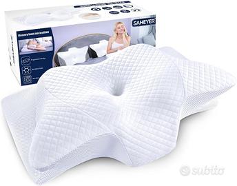 SAHEYER Cuscino cervicale ergonomico in memory foa