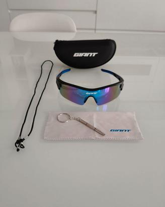Occhiali Sportivi Giant Nero/Blu (Nuovi)
