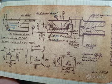 quaderno tecnico d'epoca 