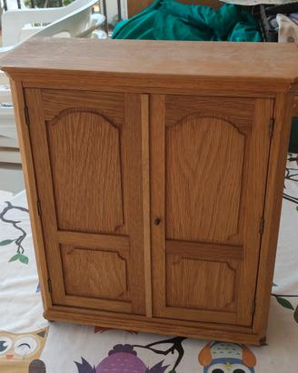 Mobiletto in legno vintage per bambole/miniature 