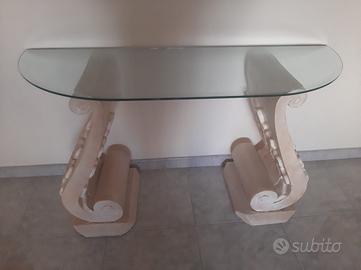 Consolle con cristallo