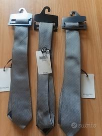 Cravatta Rumford microtrama grigio argento