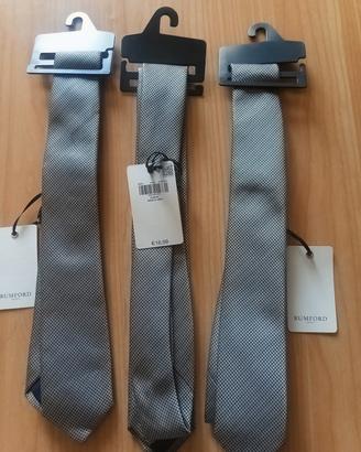 Cravatta Rumford microtrama grigio argento