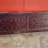 Baule/Cassapanca antica in legno massello