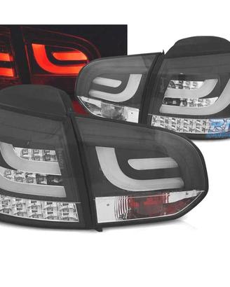 FANALI VOLKSWAGEN VW GOLF 6 08-12 A LED BAR NERO