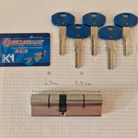 Cilindro europeo nichelato Securemme Evo K1 10cm