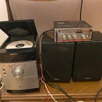 Stereo Sony completo con amplificatore e casse