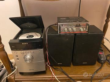 Stereo Sony completo con amplificatore e casse