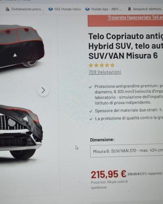 Telo antigrandine Walser mis. Suv/Van 6