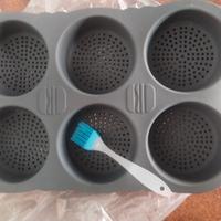 15 Stampo panini hamburger silicone antiaderente