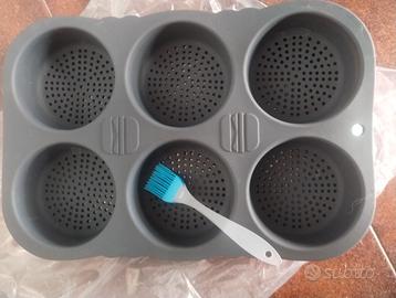 15 Stampo panini hamburger silicone antiaderente