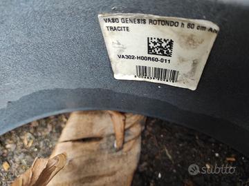 Vaso Genesis Veca grande rotondo antracite alto 60